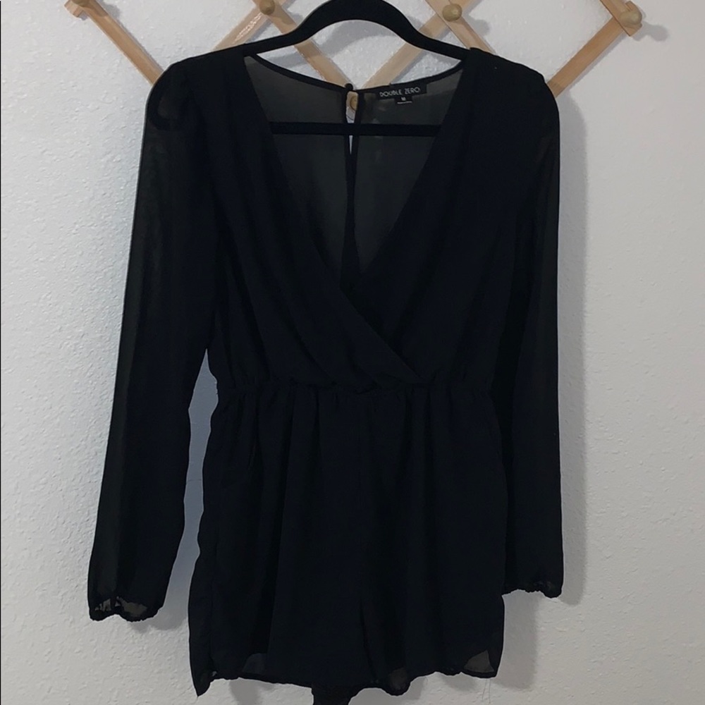 Black short romper